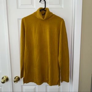 Mustard turtleneck sweater